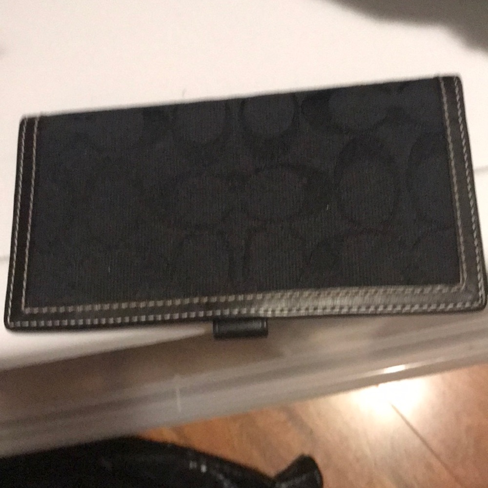Black Coach checkbook holder